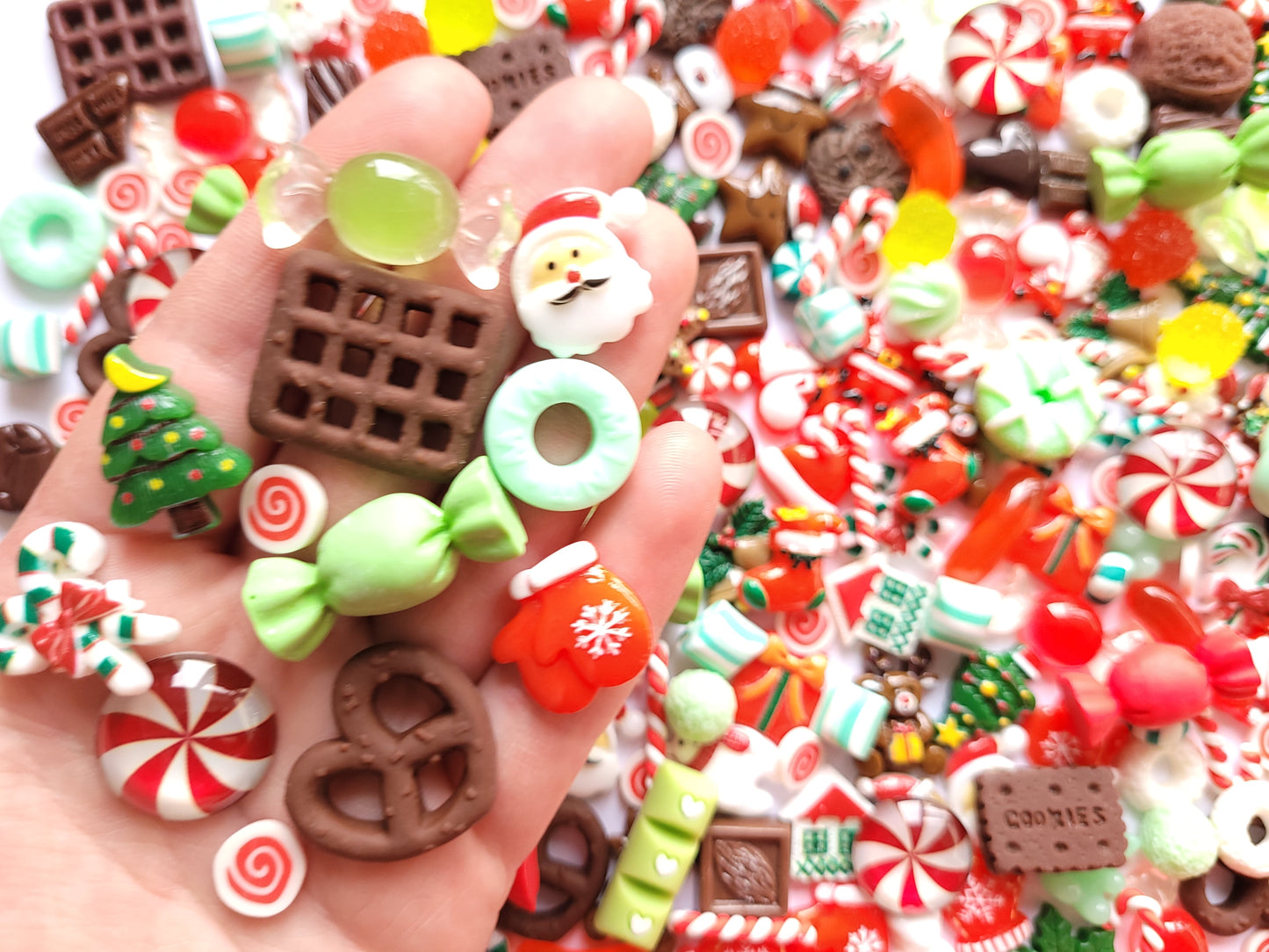 Christmas Candies and Santa cabochons