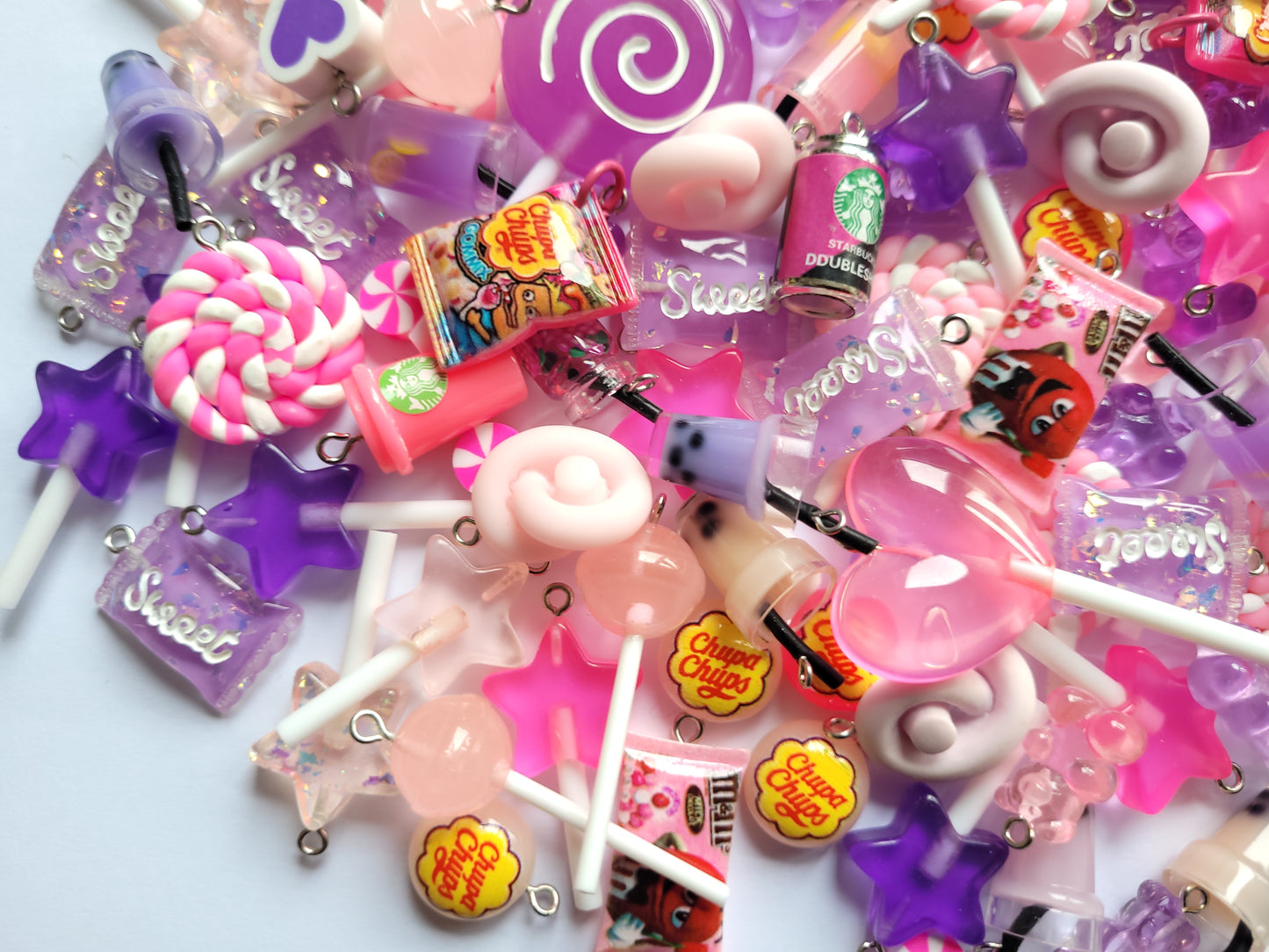Purple Lollipop Charm Mix - Jewellery Making
