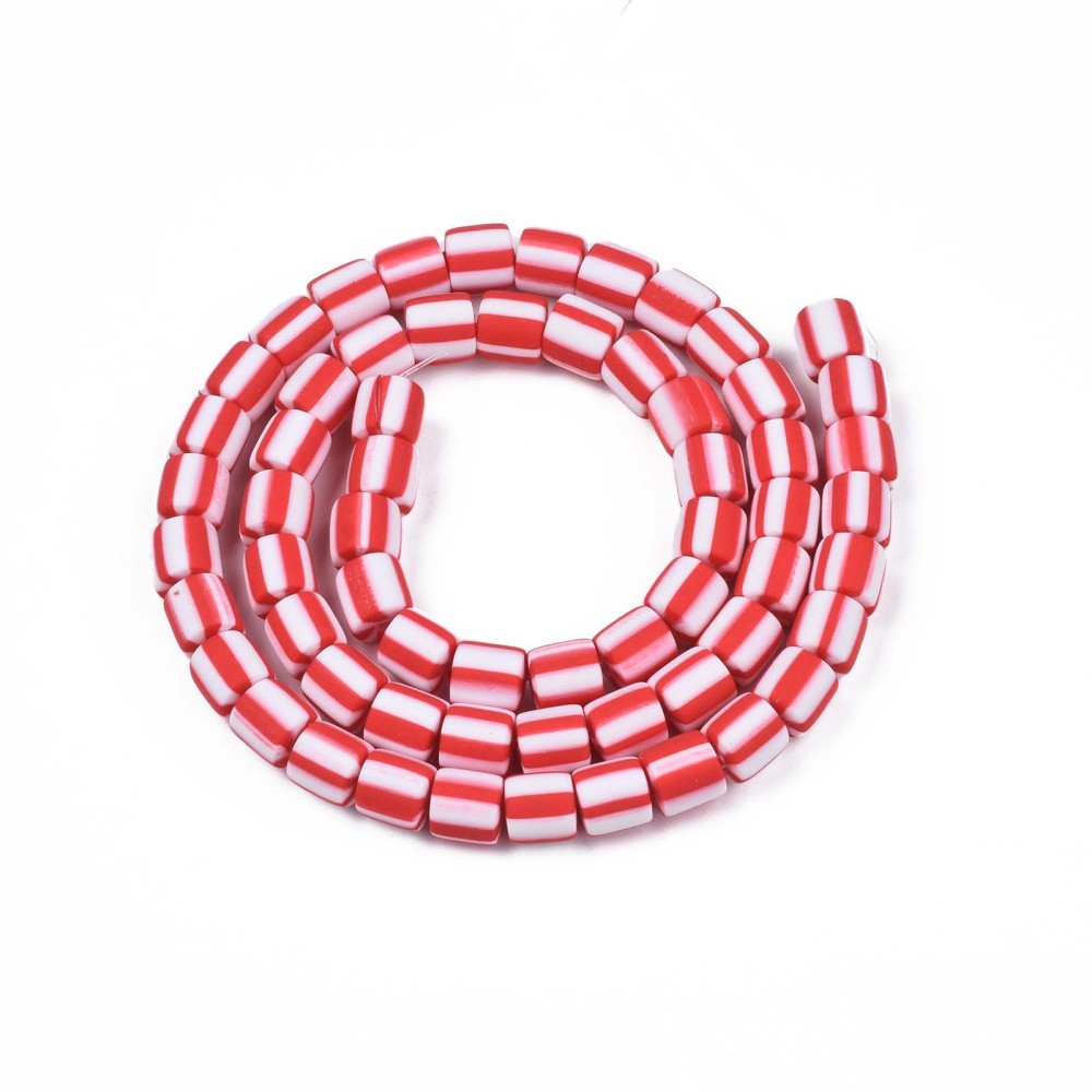 Clay beads - RED - Candy beads