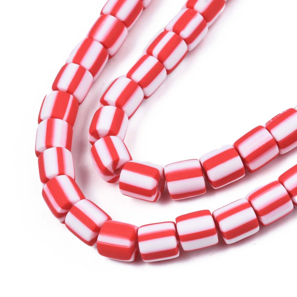 Clay beads - RED - Candy beads
