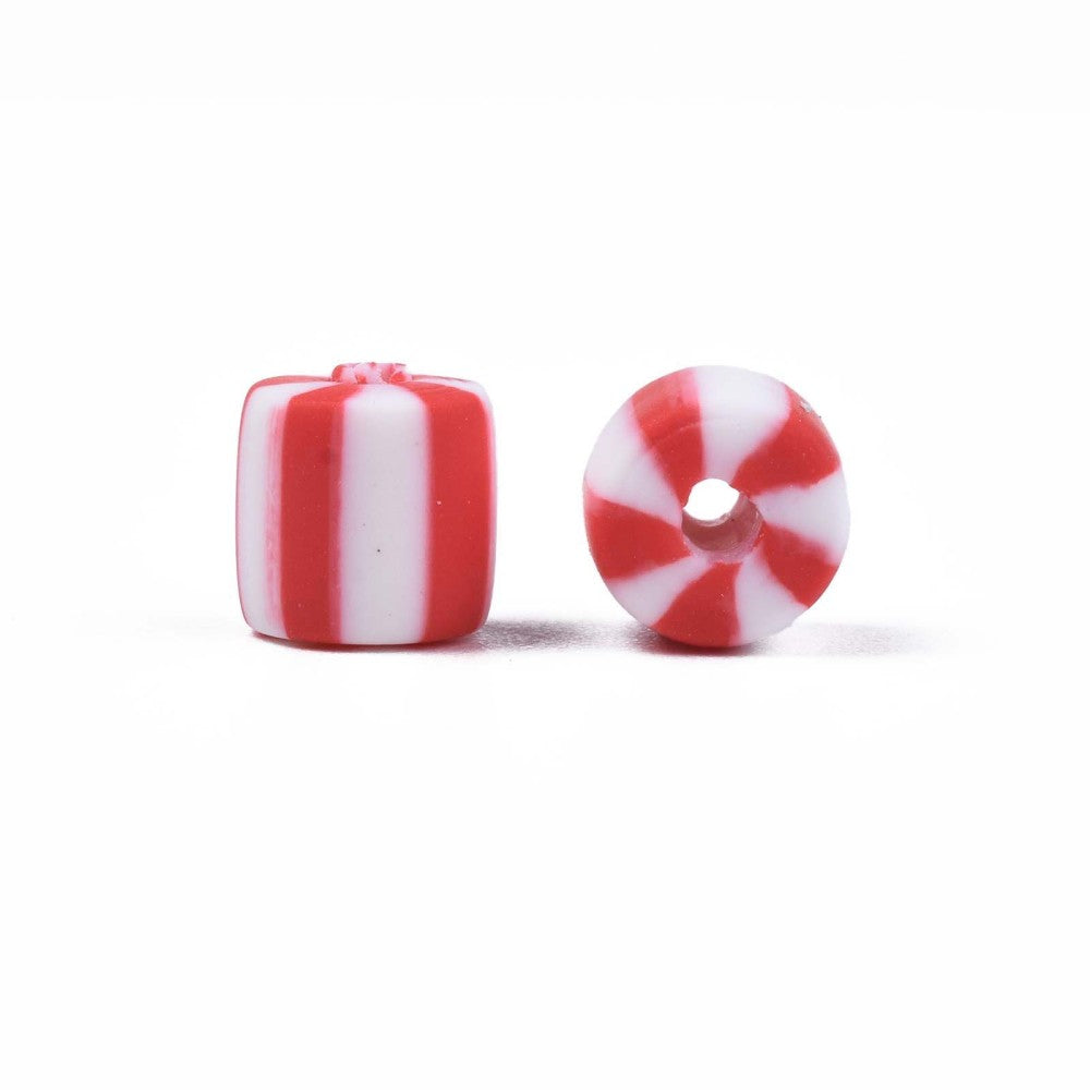 Clay beads - RED - Candy beads