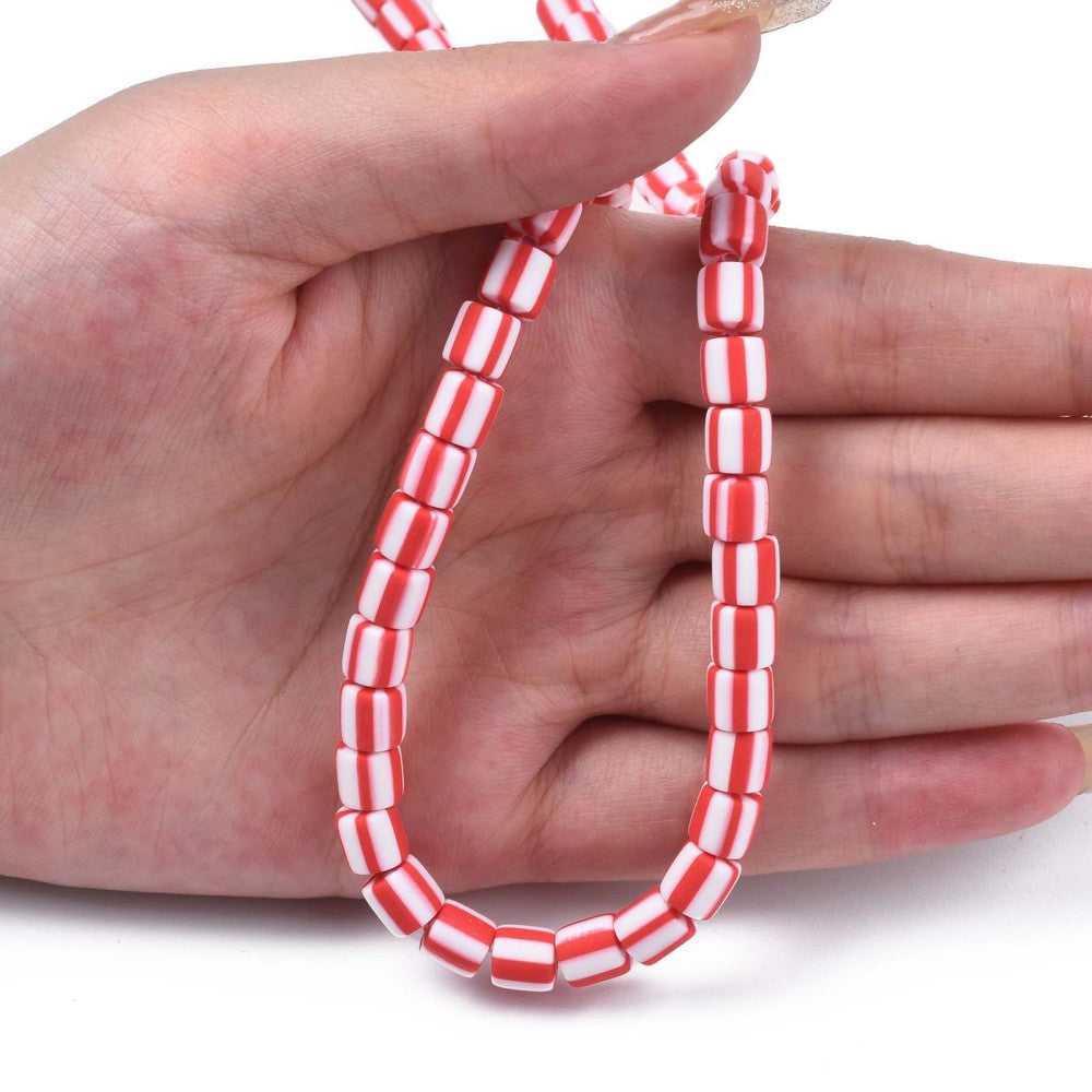 Clay beads - RED - Candy beads