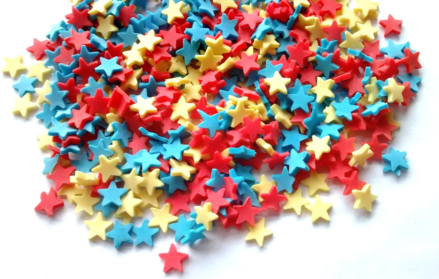 50g/100g polymer clay star sprinkles, BULK BUY, kawaii fimo funfetti charms, decoden craft supplies