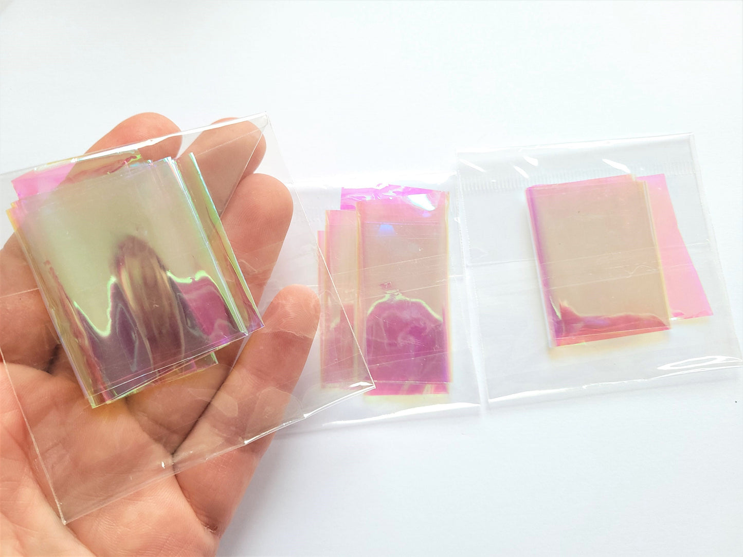 3 packs of decal rainbow acrylic sheet for resin crafts, sold per folded sheet, use in moulds,