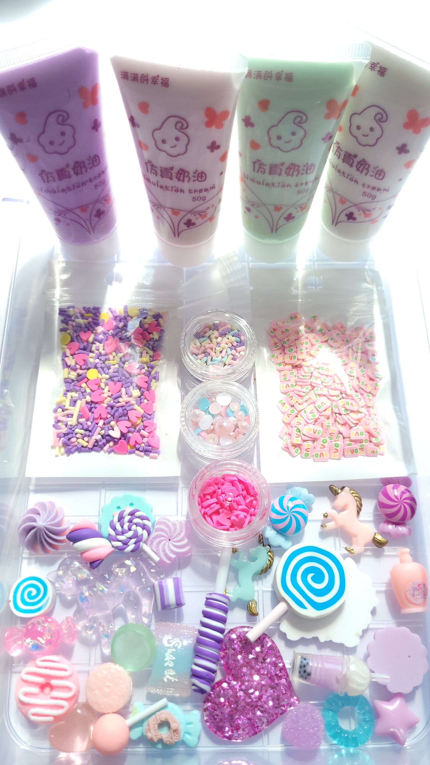 Decoden whip glue craft set - Pastel