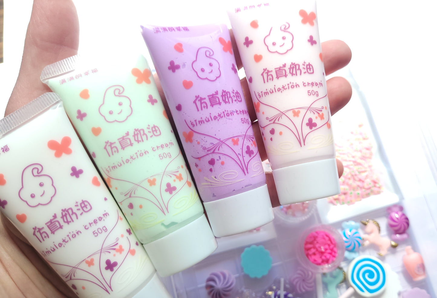 Decoden whip glue craft set - Pastel