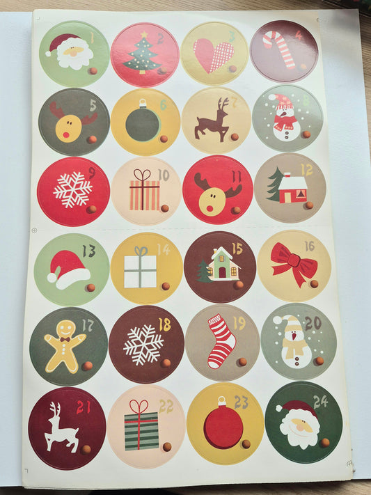 Advent calender Stickers 1-24