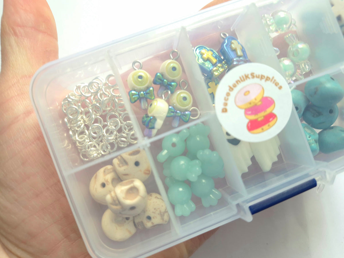 Blue halloween bead and charm kit