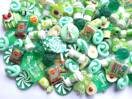 Green Lollipop Charm Mix - Jewellery Making