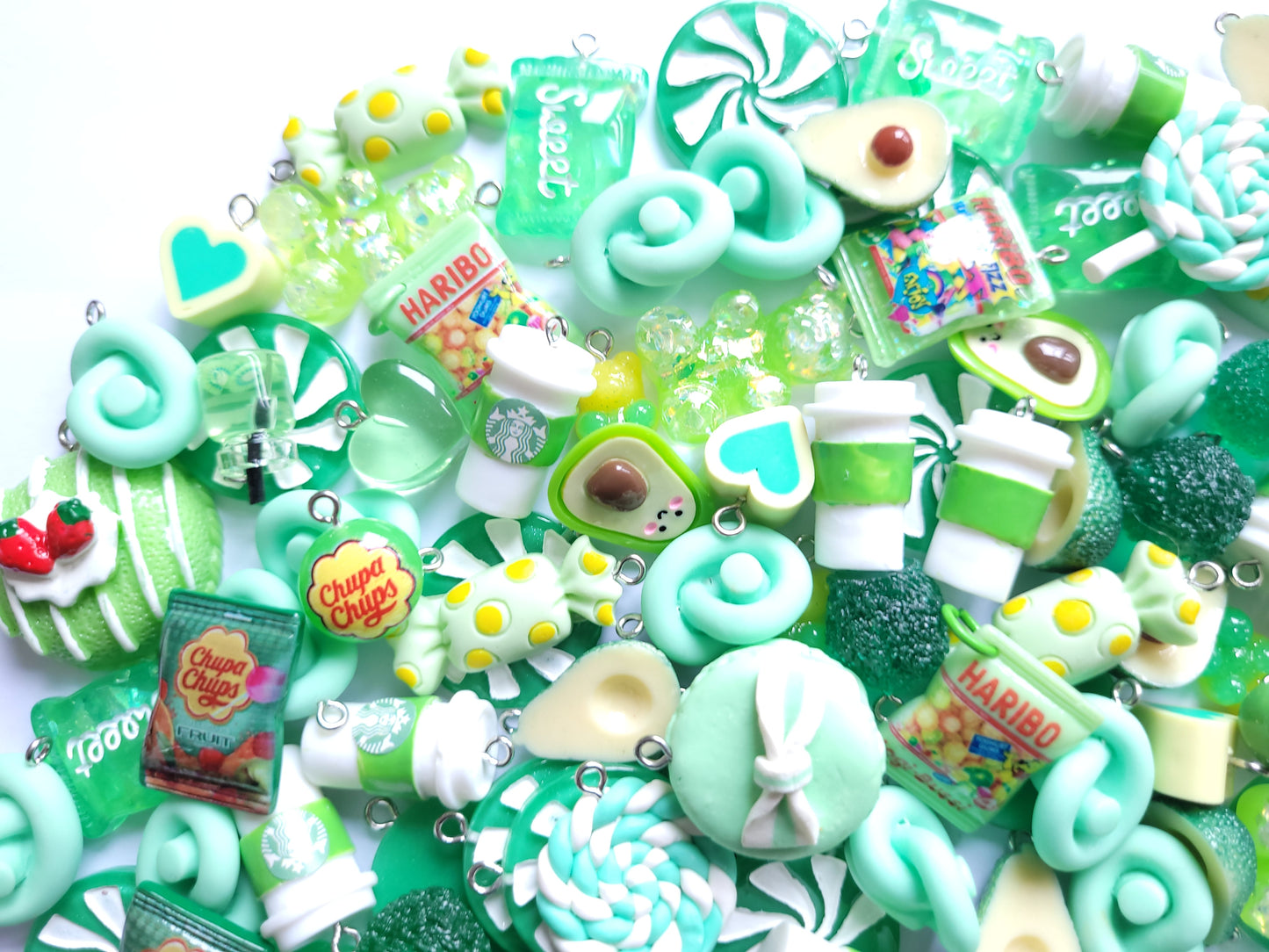 Green Lollipop Charm Mix - Jewellery Making