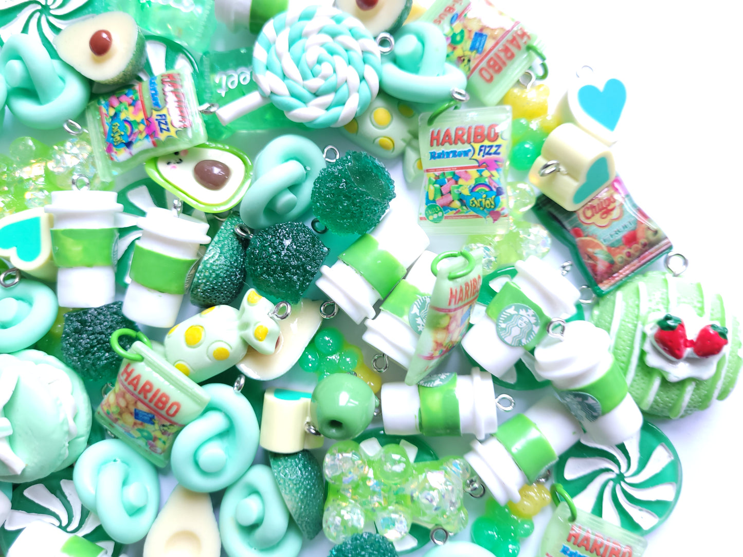 Green Lollipop Charm Mix - Jewellery Making