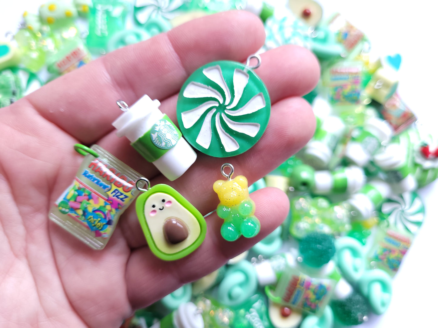 Green Lollipop Charm Mix - Jewellery Making