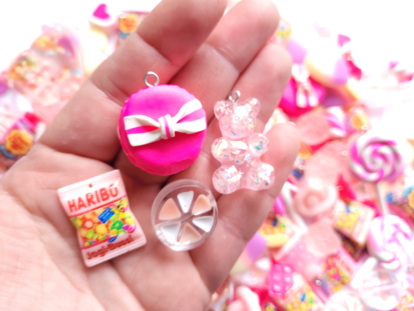 Pink Lollipop Charm Mix - Jewellery Making