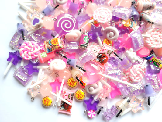 Purple Lollipop Charm Mix - Jewellery Making