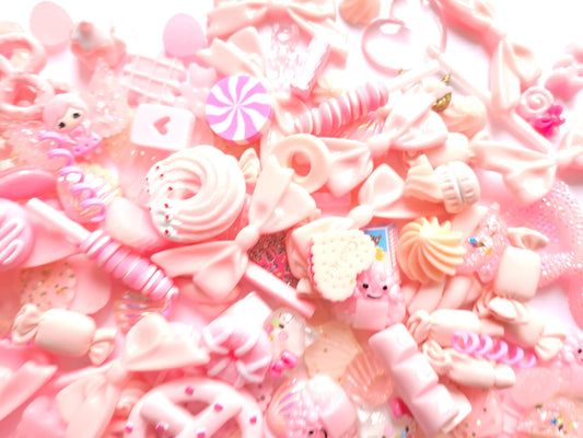 Pink Cabochon Mix - Jewellery Making - Decoden Embellishment Crafts