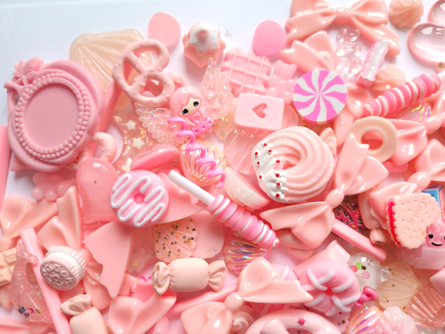 Pink Cabochon Mix - Jewellery Making - Decoden Embellishment Crafts