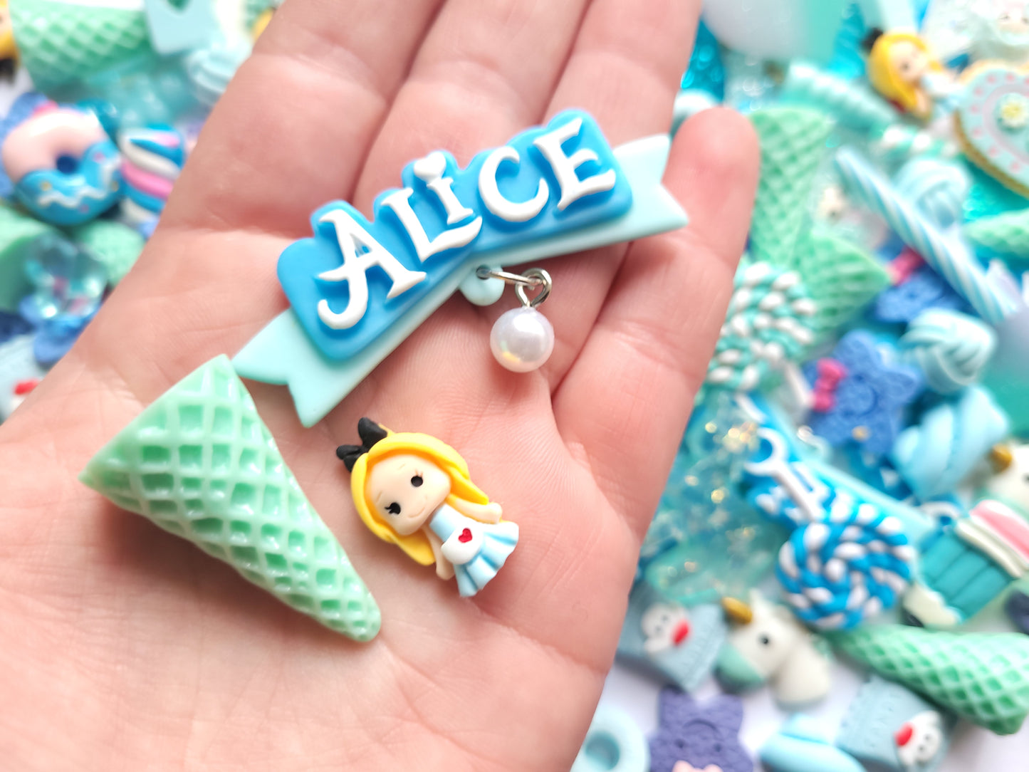 Blue Cabochon Mix - Jewellery Making - Decoden Embellishment Crafts