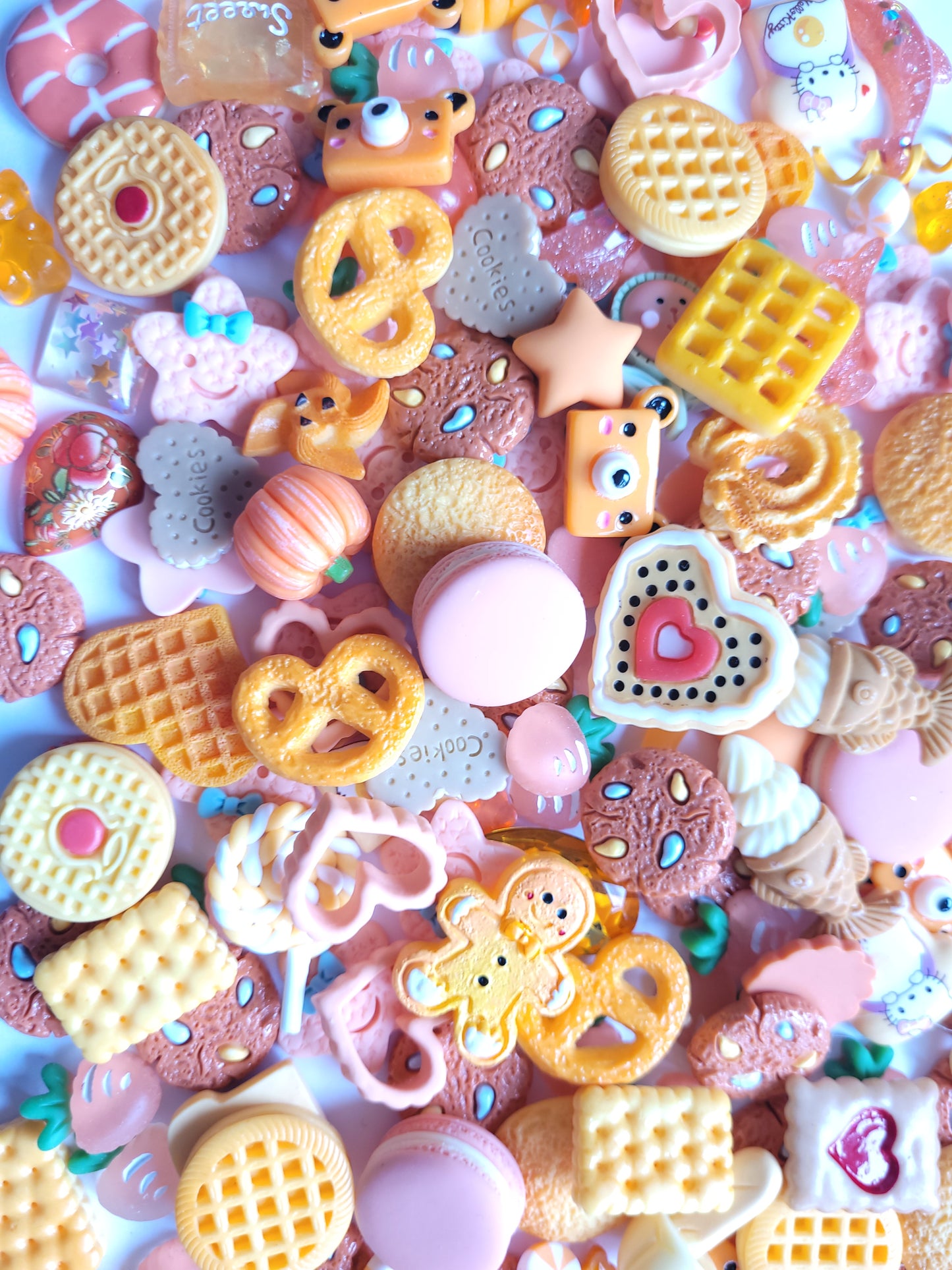 Orange Cabochon Mix - Jewellery Making - Decoden Embellishment Crafts