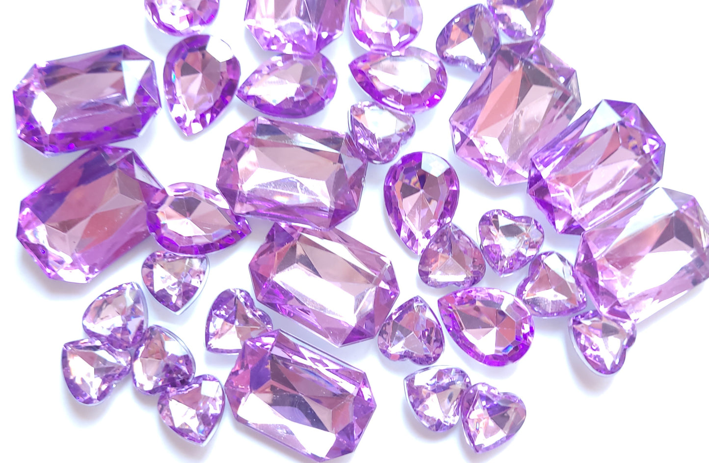 Lilac Bling Faceted Cabochons