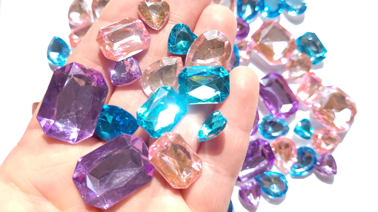 Pastel Bling Cabochons - Pinks & Blues