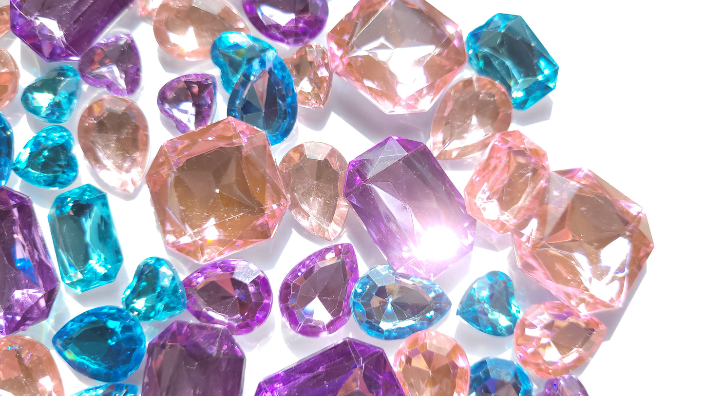 Pastel Bling Cabochons - Pinks & Blues