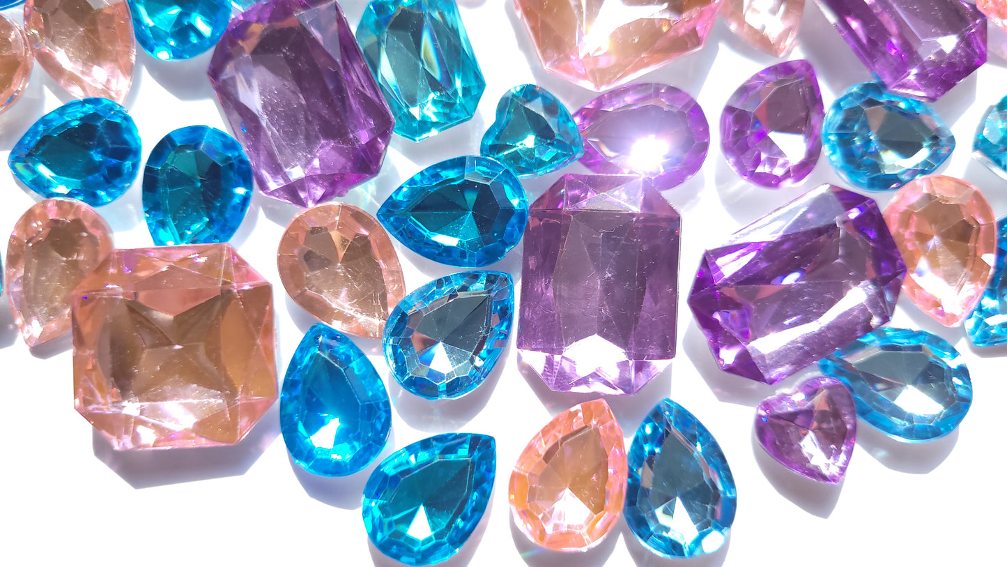 Pastel Bling Cabochons - Pinks & Blues