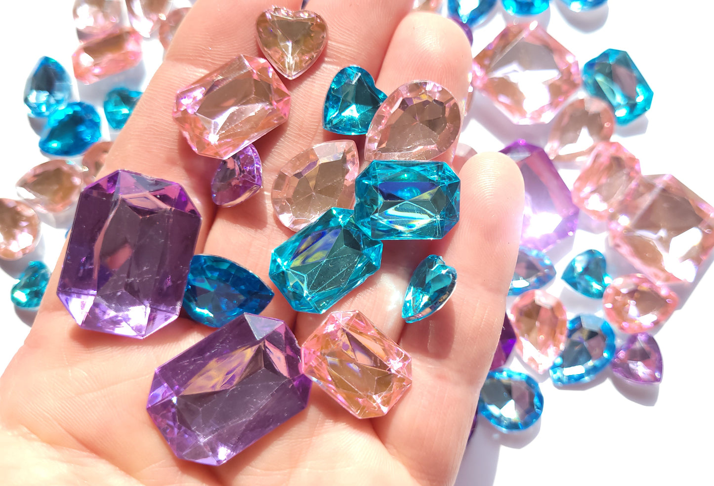 Pastel Bling Cabochons - Pinks & Blues
