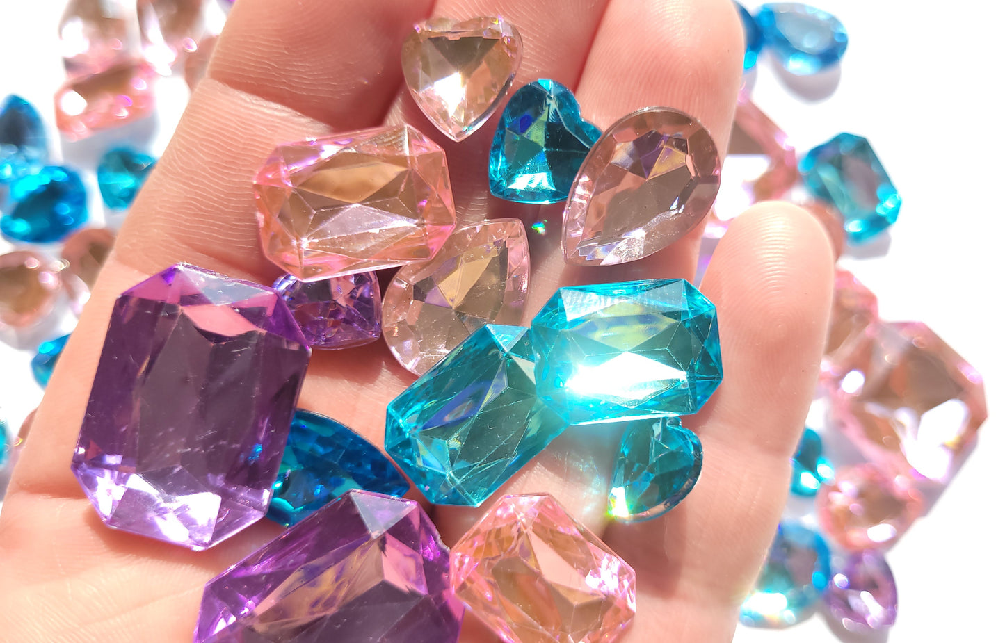 Pastel Bling Cabochons - Pinks & Blues