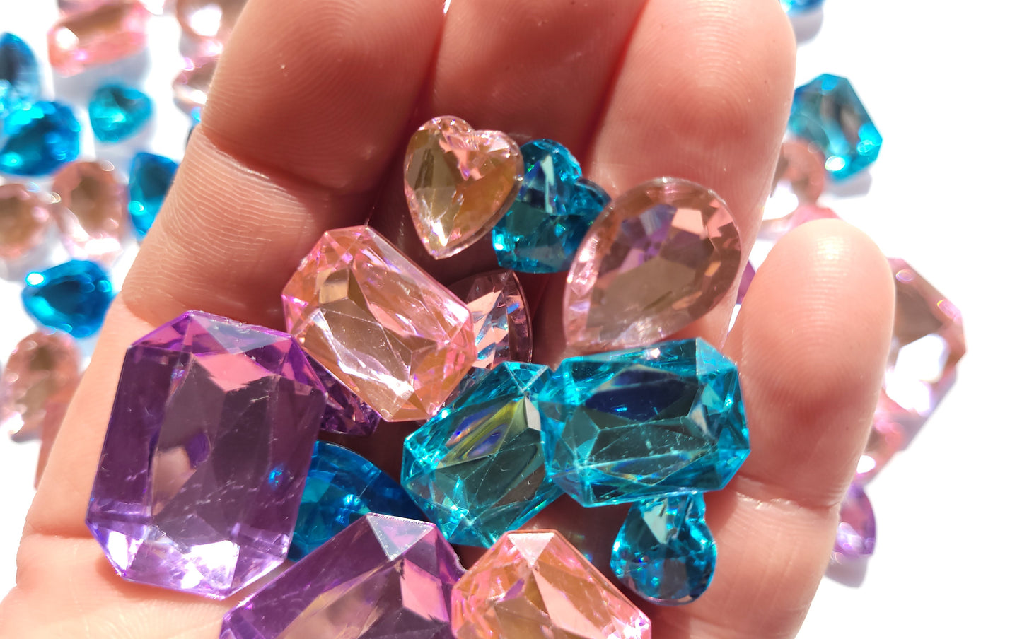 Pastel Bling Cabochons - Pinks & Blues