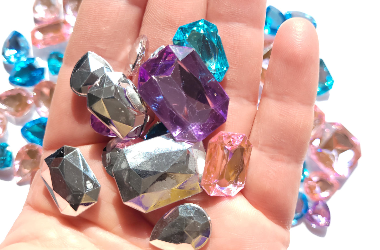 Pastel Bling Cabochons - Pinks & Blues