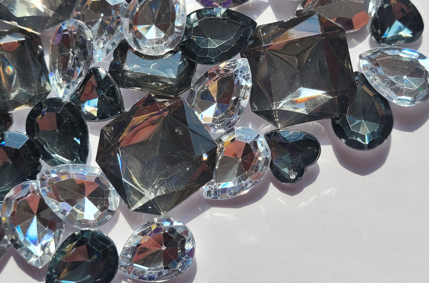 Diamond Mix - Bling Multi Faceted Acrylic Cabochons