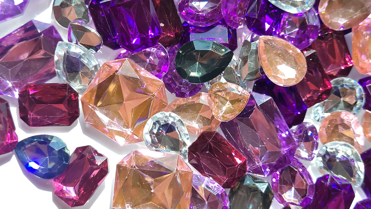 Pink Princess Faceted Bling Mix