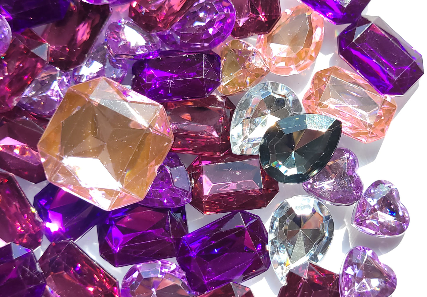 Pink Princess Faceted Bling Mix