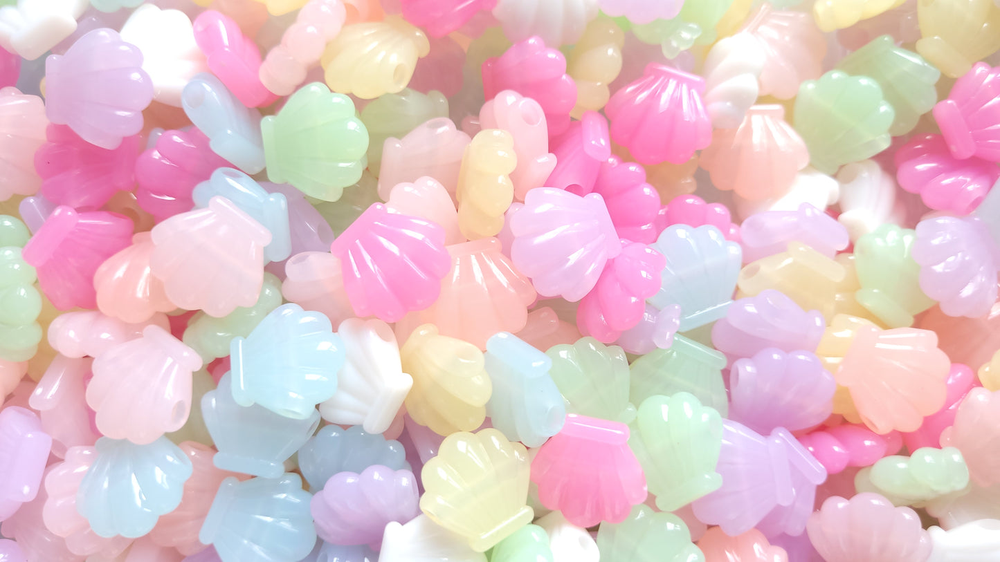 Shell beads - jelly style resin beads