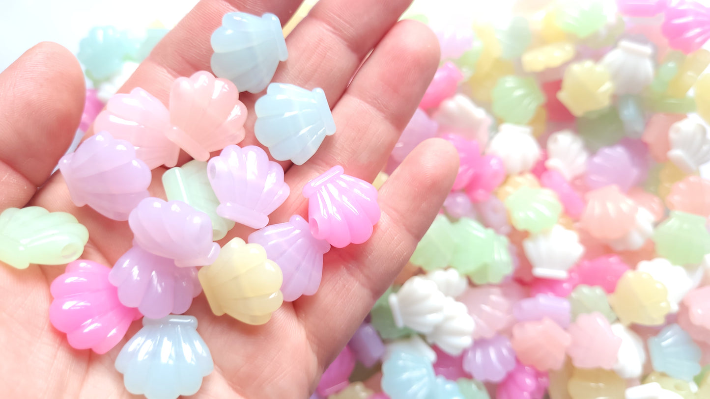 Shell beads - jelly style resin beads
