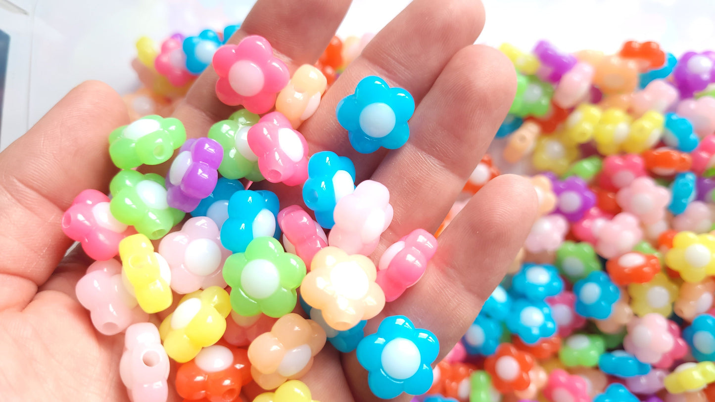 Flower Beads - Large Hole Beads - Jewellery Making