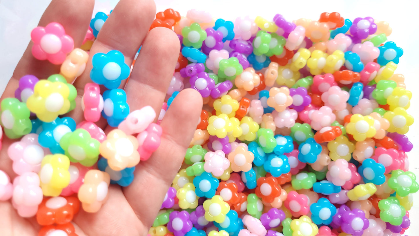 Flower Beads - Large Hole Beads - Jewellery Making