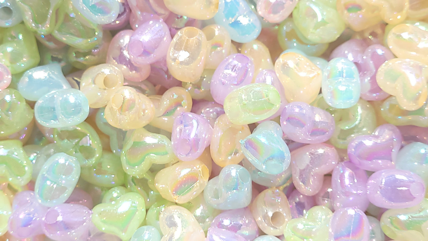 Puffy Heart Beads with Large Hole - Perfect for thicker threads