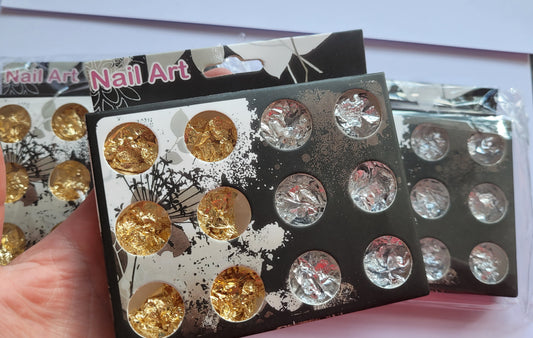 Gold leaf & Silver leaf craft pots for resin fillers , crafting etc