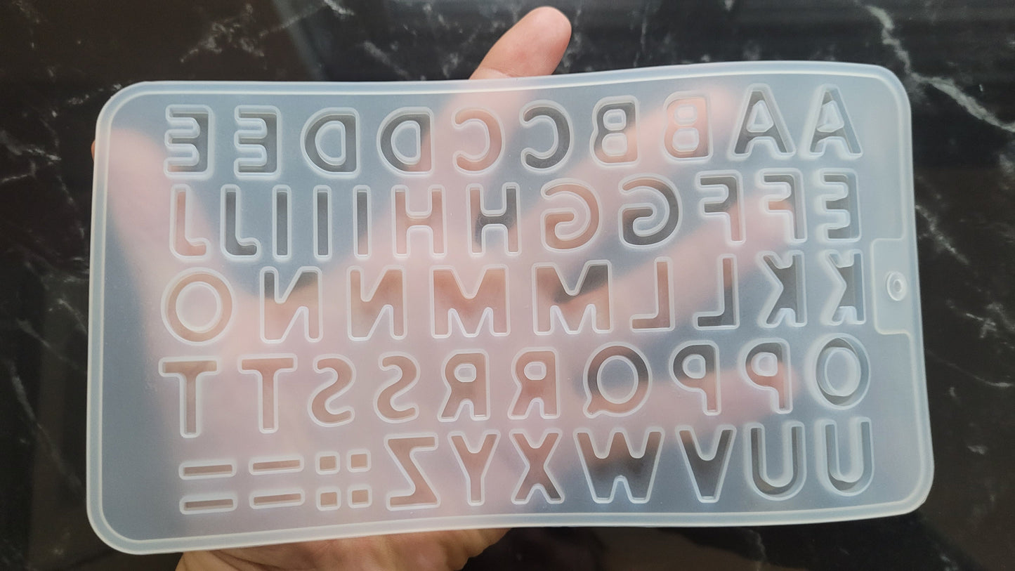 Alphabet Letter Silicone Mold for resin crafts