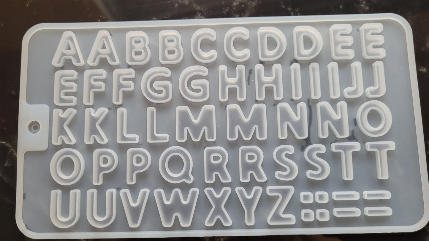 Alphabet Letter Silicone Mold for resin crafts