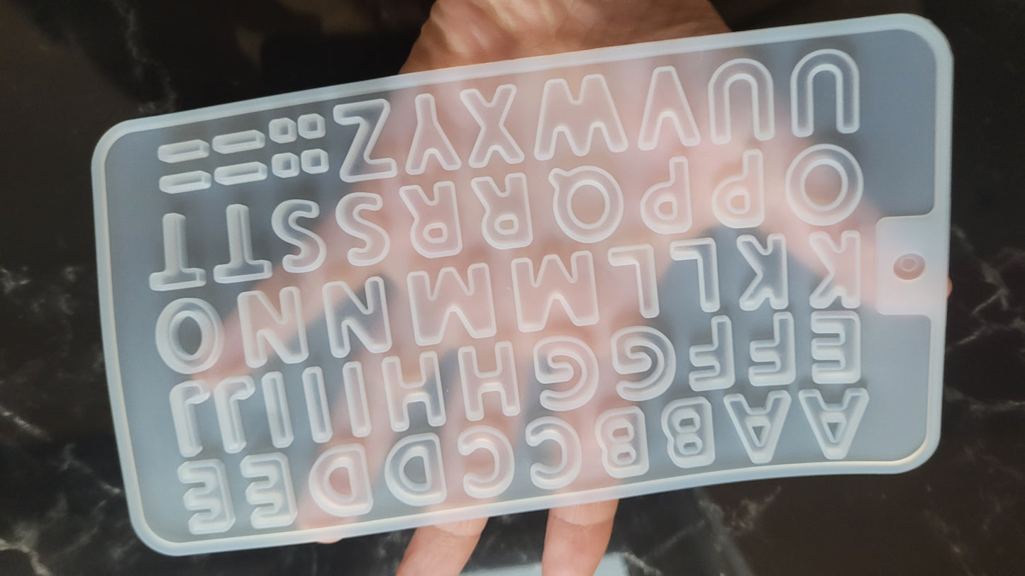 Alphabet Letter Silicone Mold for resin crafts