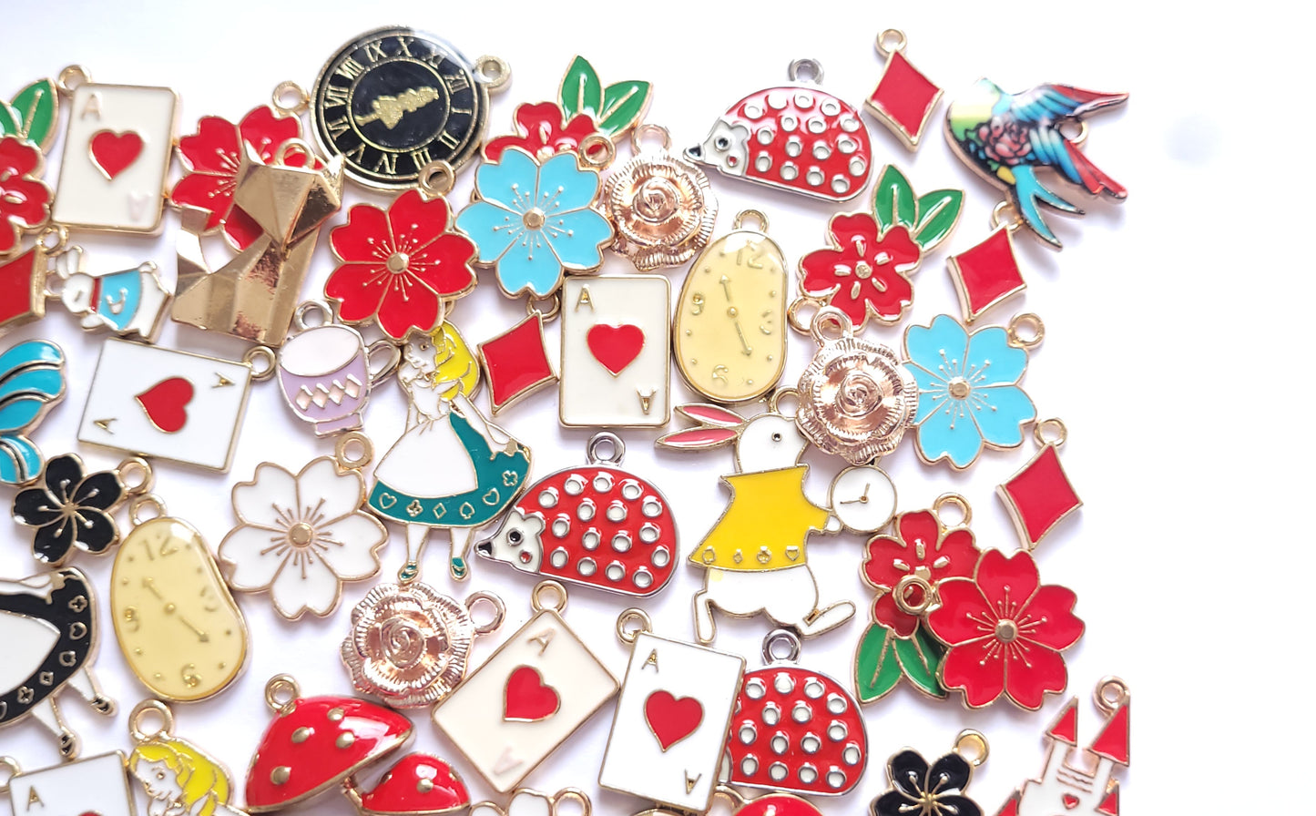 Enamel Charms - Alice Charm Set - Choose amount