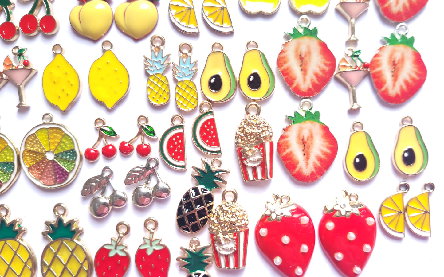 Enamel Charms - Fruit Charms - Jewellery Making Charms - Choose Amount