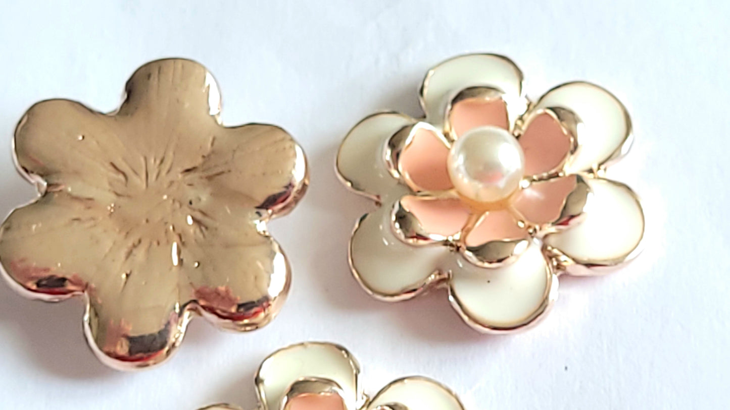 Enamel Flower Cabochon