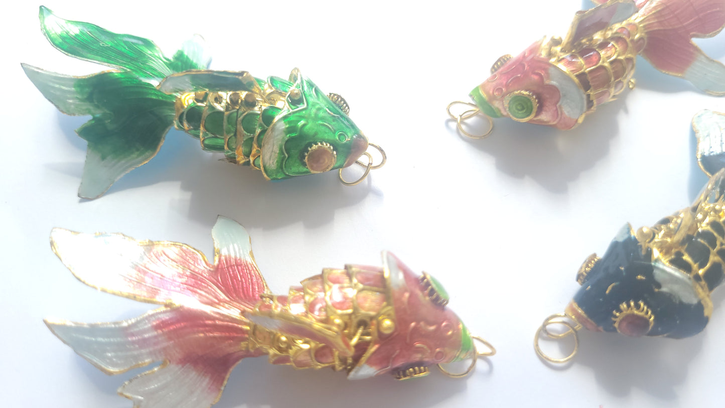 Cloisonne Fish Pendant