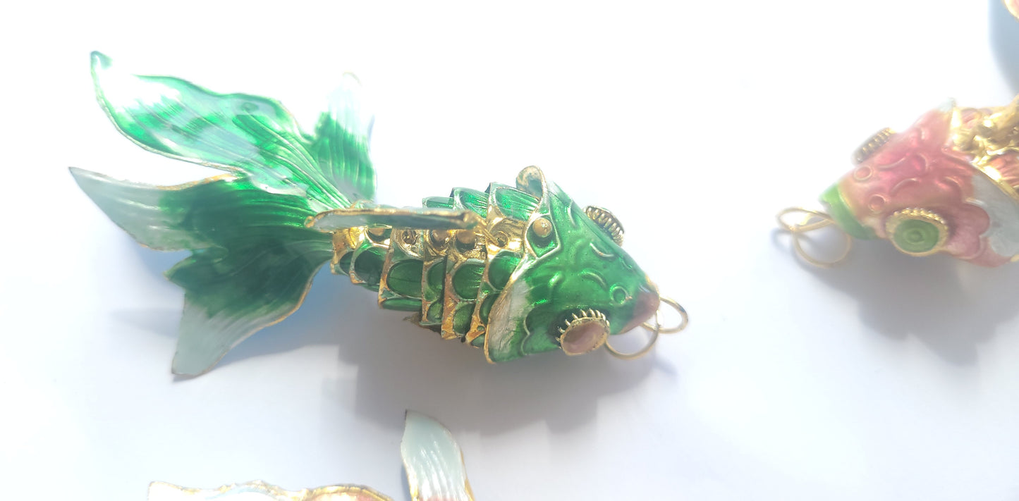 Cloisonne Fish Pendant