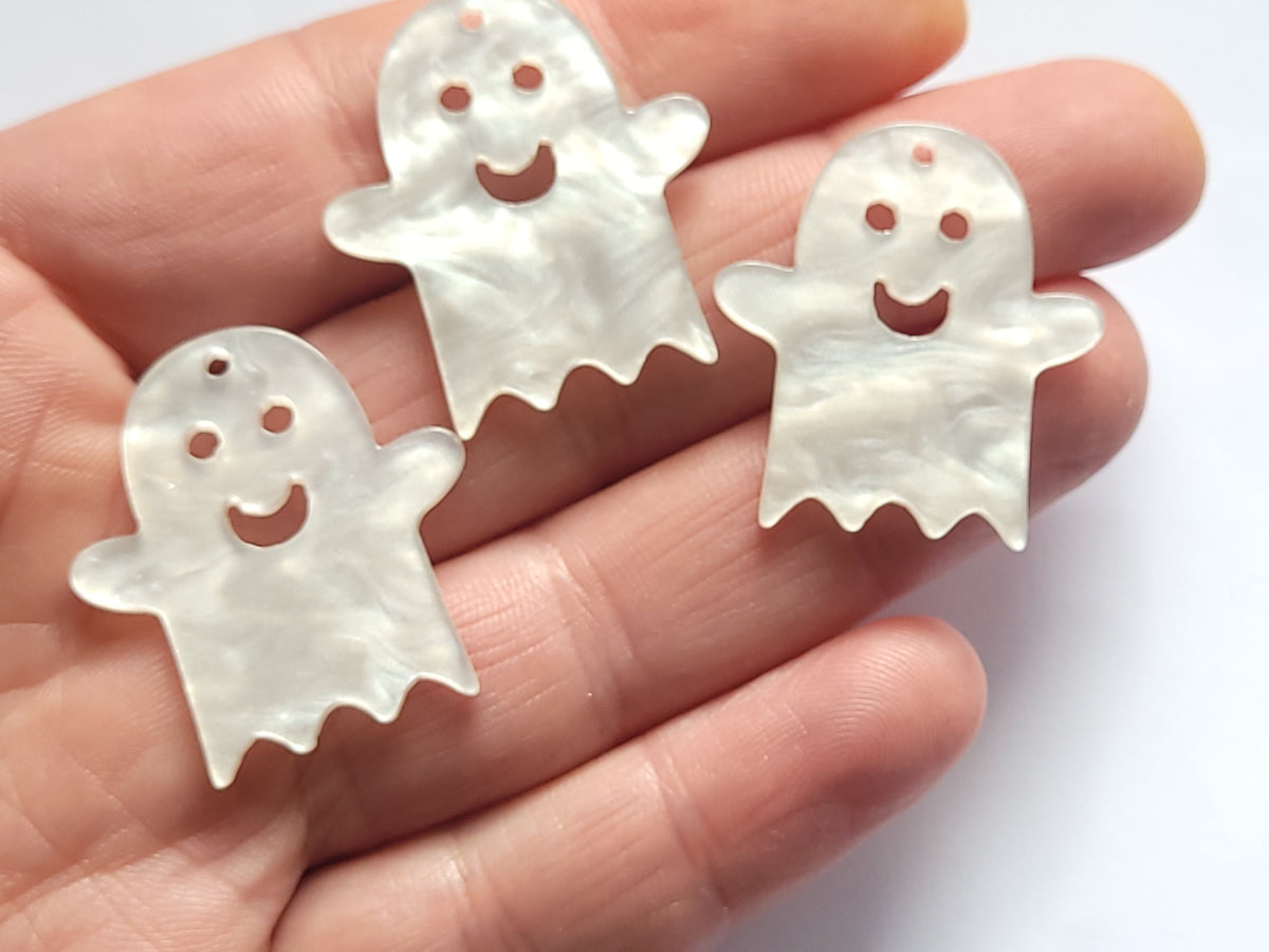 Halloween ghost charm - jewellery making charm