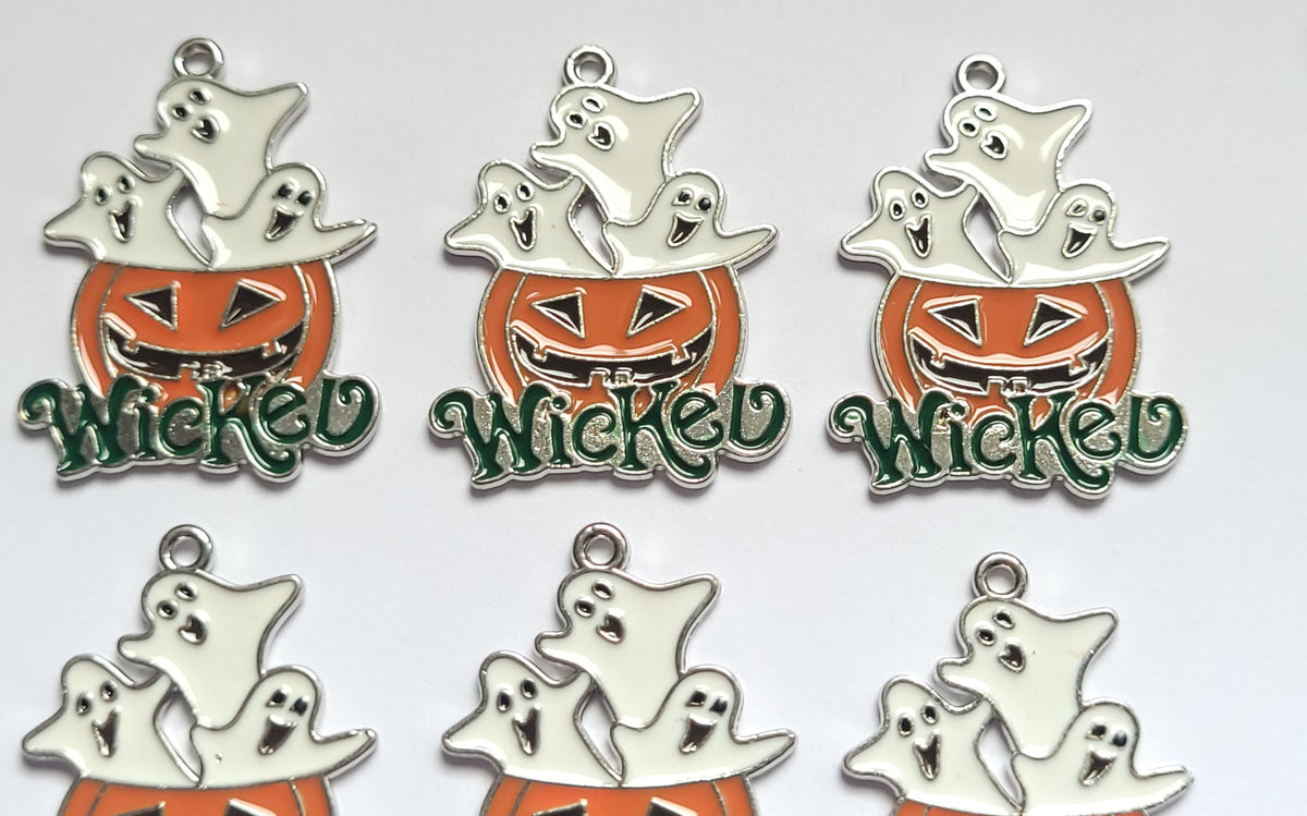 Halloween charm mix - Pumpkin Charms -  Enamel halloween charms