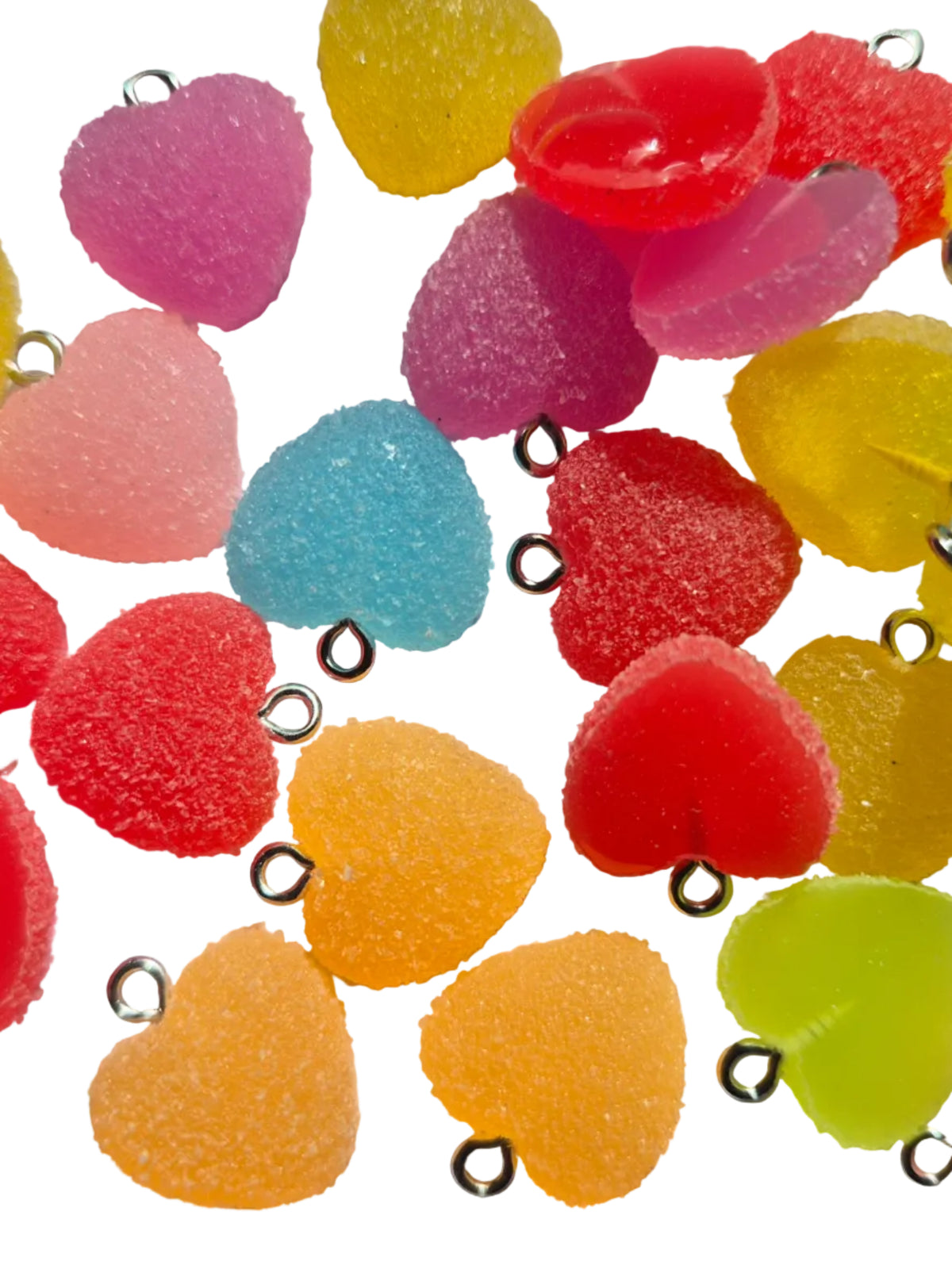 Candy heart charm - Jewellery Making - Fake candy - mixed